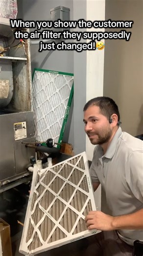 Always good to make sure the filter gets changed!😁#hvactechnician #funny