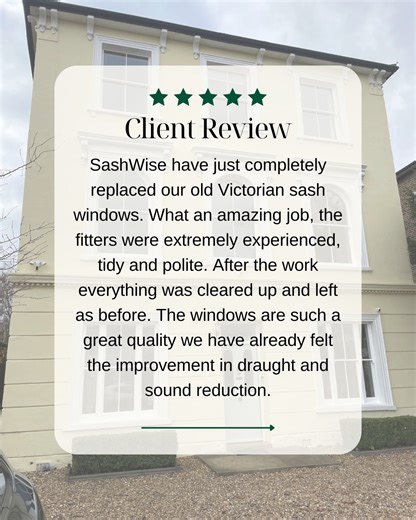 SashWise Limited | There’s nothing better than hearing this 💬 Replacing original 1860 Victorian sash windows is never a small decision. It’s about protecting... | Instagram