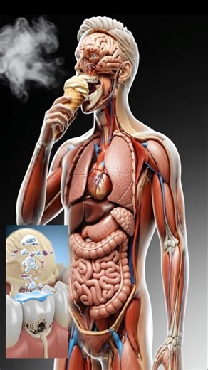 What Ice Cream Does Inside Your Body 😳 (3D Anatomy) #viral