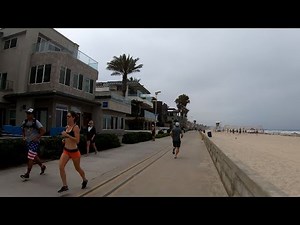 PACIFIC BEACH Boardwalk to MISSION BEACH, San Diego, California Nature Walk Summer July 2021 VLOG 4K