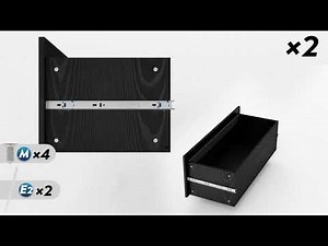 DEVAISE | Black/Walnut 2-Drawer Wood Lateral File Cabinet Assembly 2021