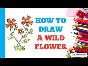 How to Draw a Wild Flower: Easy Step by Step Drawing Tutorial for Beginners