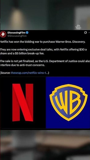Netflix Wins Bid to Buy Warner Brothers
