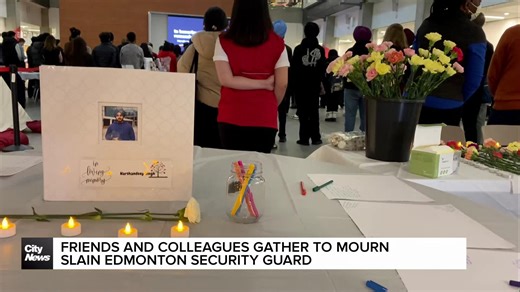 Friends and colleagues gather to mourn slain security guard