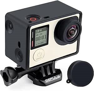 GEPULY BacPac Frame Mount Housing Case for GoPro Hero4, Hero3+, Hero 3 with LCD BacPac and Battery Extension Accessories