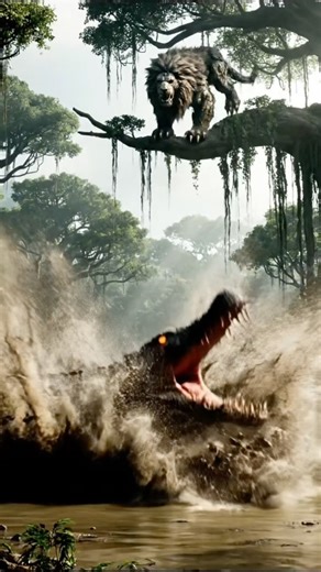 Mutant Lion vs Mutant Crocodile | Ultimate Monster Death Battle | Epic Jungle Showdown #epicshowdown