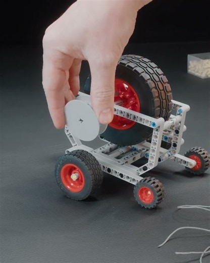 Flywheel-Driven LEGO Vehicle — What Happens When It Builds Up Speed?