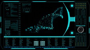 Download DNA sequence, Blue DNA structure with glow.  for free