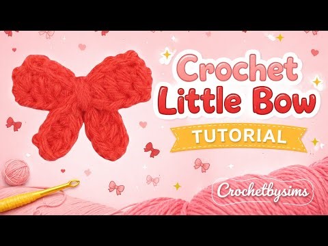 Easy Crochet Little Bow Tutorial 🧶 | Perfect for Beginners | Mini bow #crochet