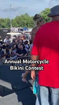 Crazy Bikini Contest at Motorcycle Drag Race