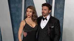 Casey Affleck and Caylee Cowan at 2023 Vanity Fair Oscars Party