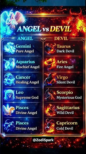 The Angel Side vs Devil Side of Zodiac Signs 💫 #astrology#zodiac #zodiacsigns