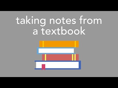 taking notes from a textbook