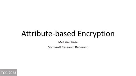 [TCC 2023] - Test of Time Award