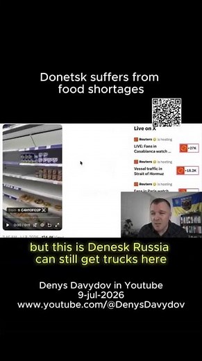 Donetsk suffers from food shortages #Ukraine #russia #war #moscow #russians