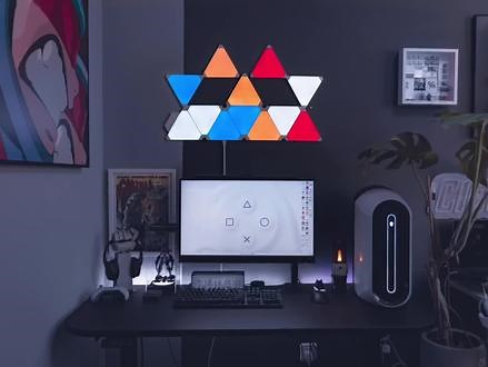 恰到好处的RGB氛围#cololight#量子灯#氛围灯#桌面改造#智能家居#电竞房#科技改变生活#科技好物#潮玩#提升幸福感好物