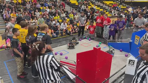 Students compete in FIRST Tech Challenge robotics competition at Rutherford High School