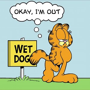 Wet dog? No thanks... | Garfield