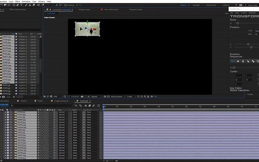 三维卷轴扭曲变形展开照片墙预设AE脚本AEscripts Transformer V2.0 使用教程