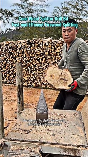 Cone Wood Splitter Drill Bit | Fast and Efficient Firewood Splitting