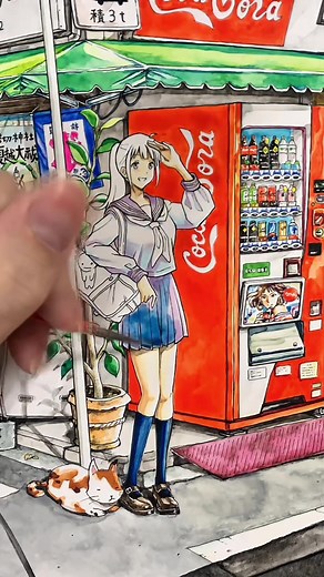 色づく夏のアナログイラスト解説