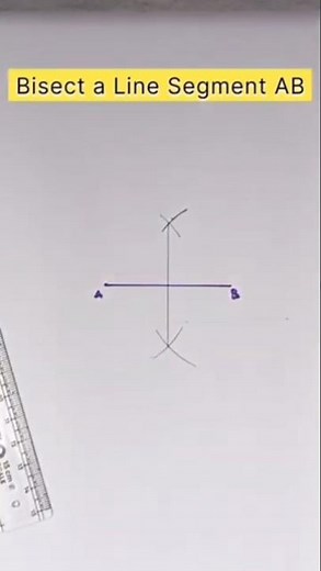 ✏️ How to Bisect a Line Segment AB? Engineering Drawing| #shorts #engineeringdrawing