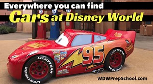 Cars at Disney World (including the new Lightning McQueen's