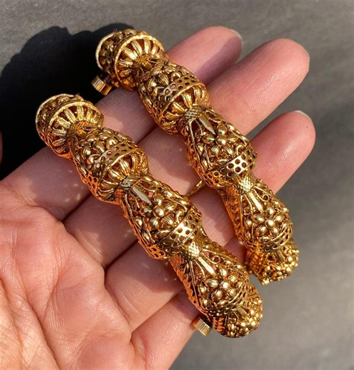 Indian Bangles Antique Gold Plated Kada South India Jewelry Traditional Bangles for Women Openable Kada Bracelet Bridal Bangle 22k Gold Kada - Etsy