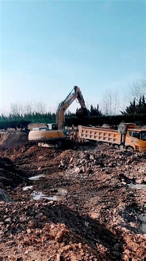 April 23, 2026 watch excavator machinery truck loading work#shorts #excavator