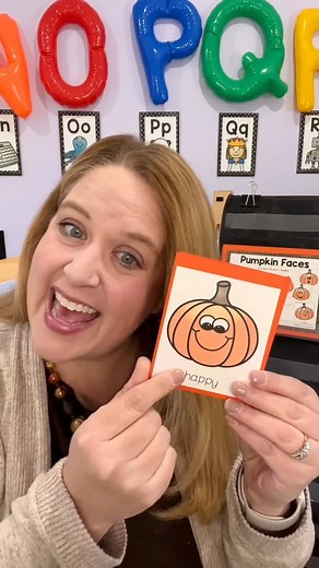 2.9K views · 55 reactions | Practice recognizing and identifying facial expressions with this “Pumpkin Faces” song.  It’s just one of the activities included in the “Jack-o-lantern” lesson plan day in this Pumpkin Circle Time unit: https://www.teacherspayteachers.com/Product/Pumpkins-Unit-Activities-for-Preschool-and-Pre-K-2746365 | Play to Learn Preschool | Facebook