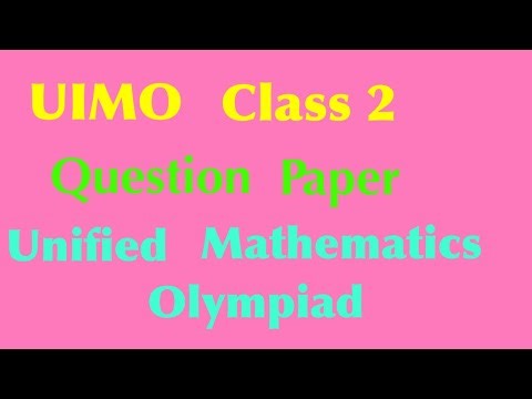 UIMO Unified International Mathematics Olympiad/UIMO Class 2 Question Paper