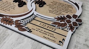 The Wedding Vow Display - Horizontal and Vertical Versions Included - SVG File Download - Glowforge & Lightburn Tested - Etsy