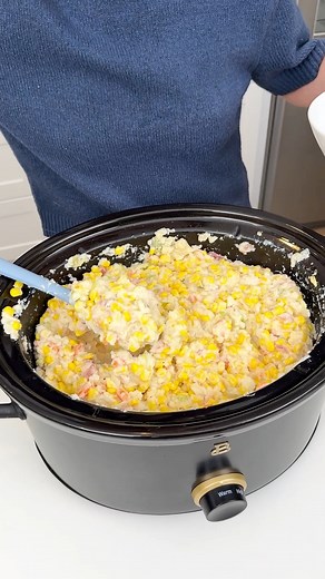Easy Cozy Crockpot Meal I make corn chowder in my slow cooker. | Rick's Friend Justine