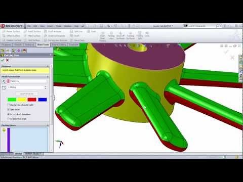 Complex Mold Split Using SolidWorks