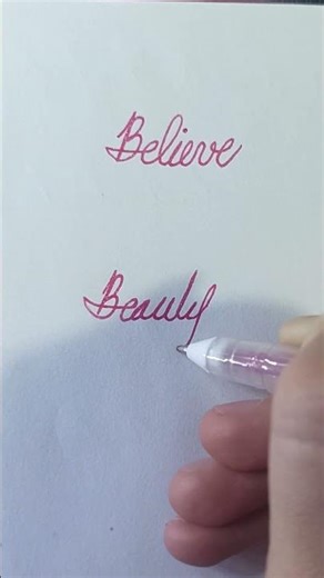 Relaxing Cursive Writing | word " beautiful " #shortvideo