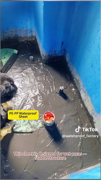 PE-PP sheet installation demo — clean, efficient, reliable#waterproofmembrane#Waterproofing#Waterproofexpert#buildingmaterials#ConstructionSolution