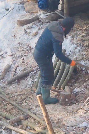 2.6K views · 27 reactions | A man BUILDS a hidden Shelter Under a Rock in Winter.#bushcraft #adventure #outdoors #survival #camping #cabinlife #cabincrew #wilderness #logcabin | Complete Bushcraft | Facebook