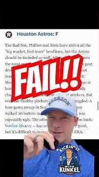 Astros Get BRUTAL F Grade from ESPN 😱 Worst April Ever??