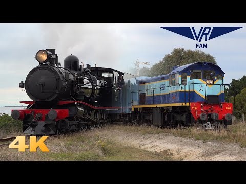 Steam and Diesel on the Bellarine Railway - Featuring the Q Train: Australian Trains in 4K