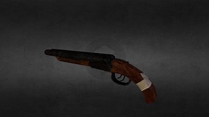 Sawn-off shotgun - 3D model by piorun