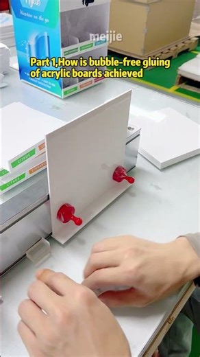 Part 1,How is bubble-free gluing of acrylic boards achieved #acrylicboard #acrylicsheet #acrylic