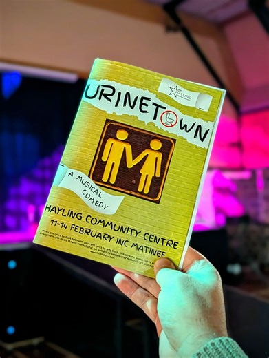 Steve Carter | Theatre Blogger on Instagram: "AD | Urinetown is a show that I've wanted to check out for so long and I finally had the chance thanks to Hayling Musical Society! Are you familiar with the show? 🚽🚫✨ Knowing some of the songs, I had a feeling this show was going to be a bit of me, and I was so right. I love that they've been brave enough to not only choose a title that people may not be familiar with, but also one that's pretty absurd! Urinetown is a satirical comedy which explore