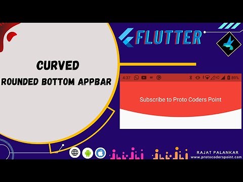Flutter Custom Shape Appbar - Curved Bottom Shape Appbar using Clippath with CustomClipper Path