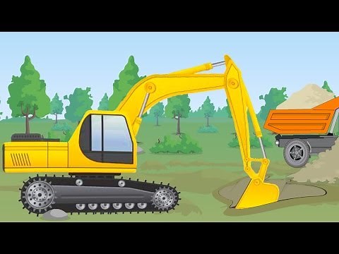 Bagger Kinderfilm Deutsch - Die Bagger - Lernen und Bauen - Animation für Kinder