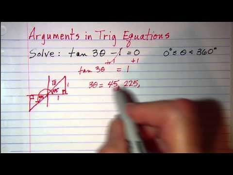 Arguments in Trig Equations