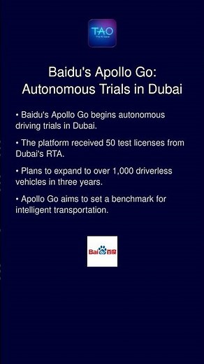 Baidu's Apollo Go: Autonomous Trials in Dubai