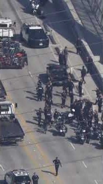 Mini-bike riders take over a Los Angeles bridge