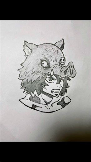 Draw anime inosuke 🐽 #naruto #anime #shorts