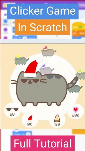 Pusheen Clicker Game in Scratch! #scratch #tutorial #animation #pusheen