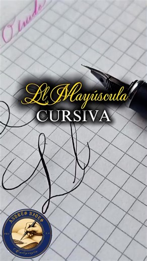 Cómo hacer la Ll Mayúscula Caligrafía Cursiva #caligrafía #cursiva #Ll #plumafuente #andresvidescaligrafia